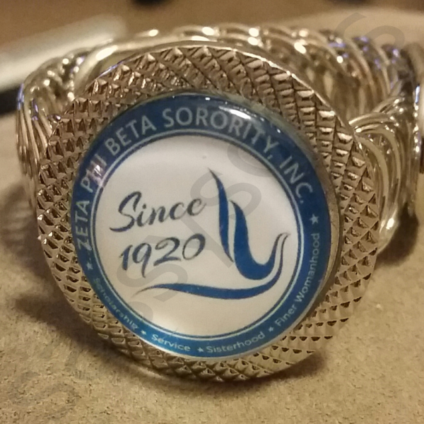Zeta Phi Beta Stretch Band Seal Bracelet