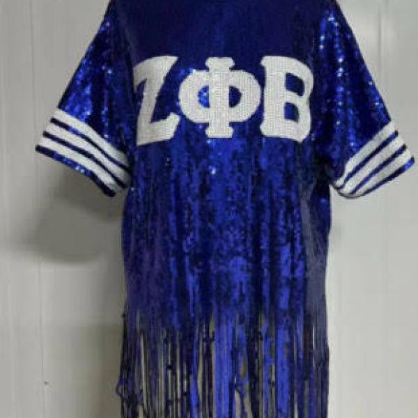 Zeta Sassy Sequin Fringe Top Plus Size - One Size Fits Most Up to 3X