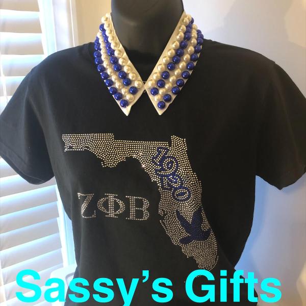 Zeta State of Florida Crew Neck in Black 